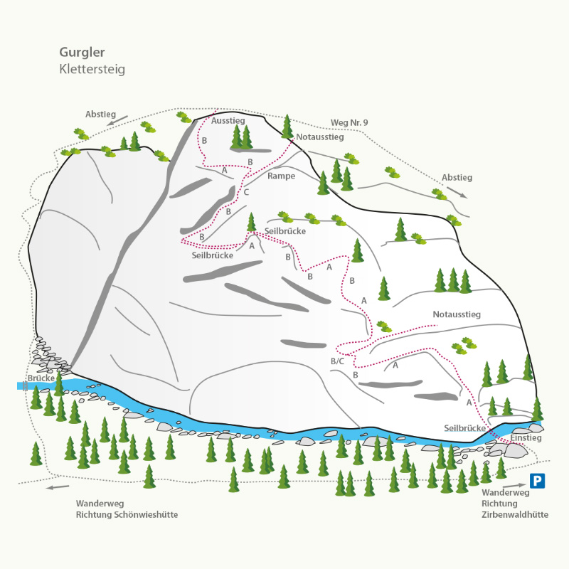 Klettersteig Zirbenwald